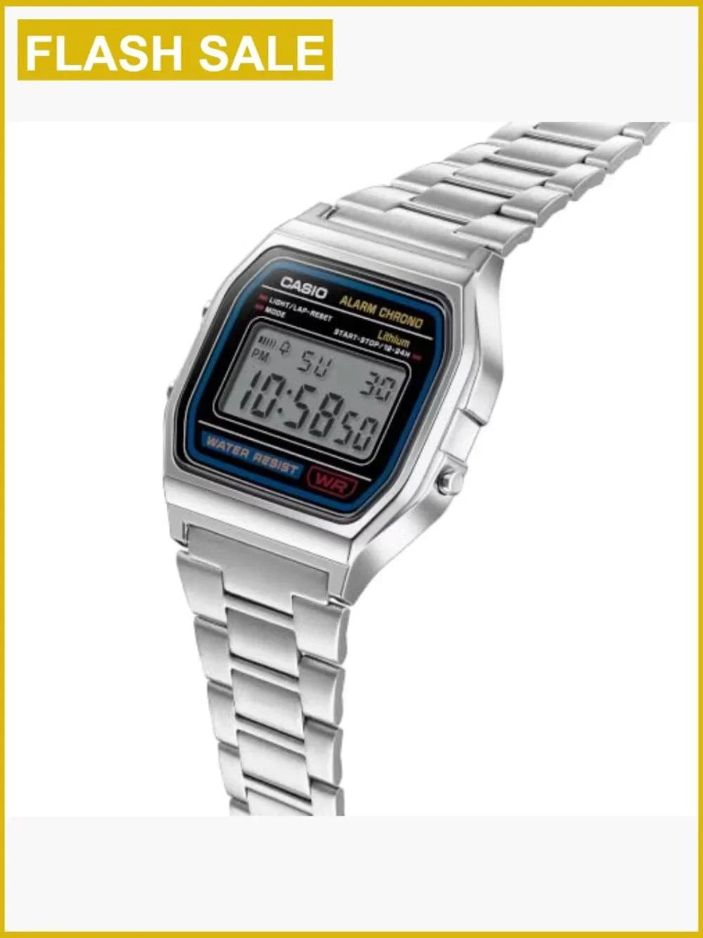 Casio Vintage Digital Unisex Watch - 100M Stopwatch, Alarm, LED Light